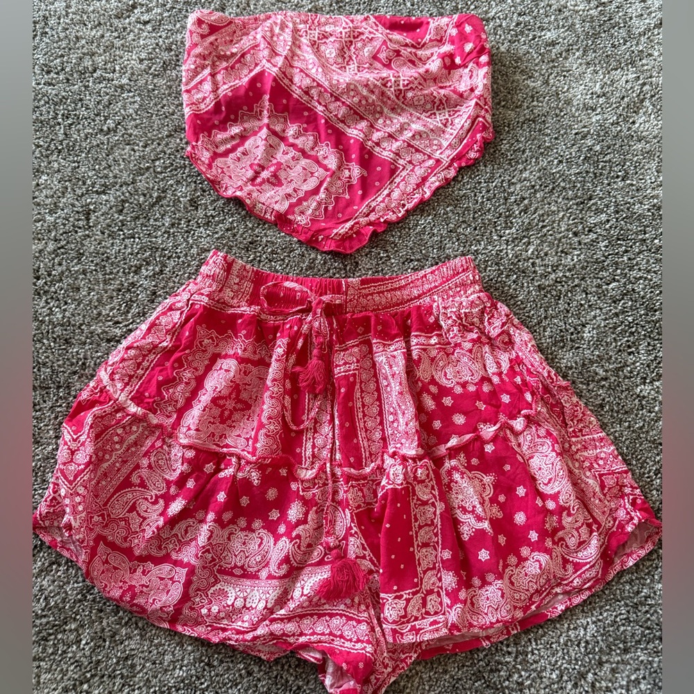 Red Bandana Print 2-Piece Set